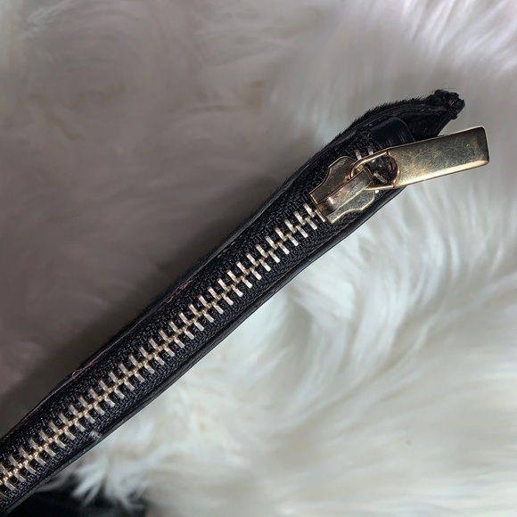 PUNTO FIBBIA Leather & Haircalf Wristlet - Picture 4 of 6